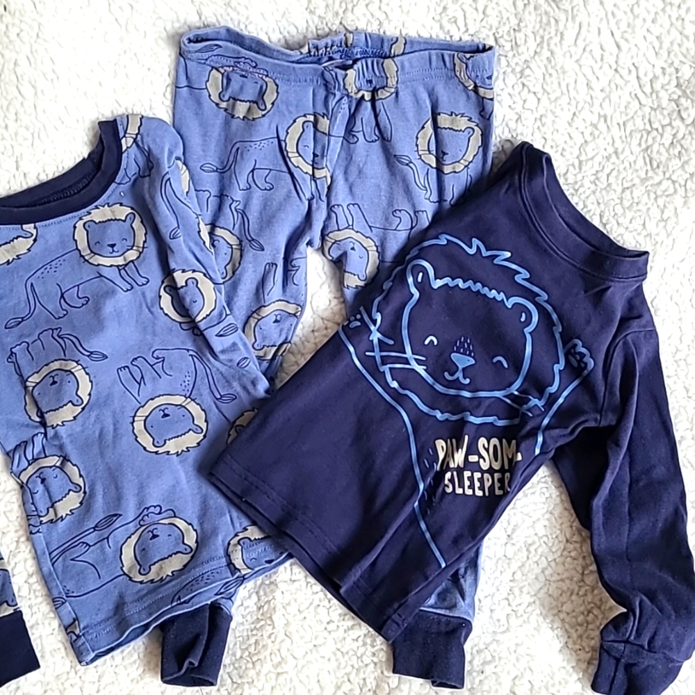 Blue Carter's Lion 3T Pajamas
